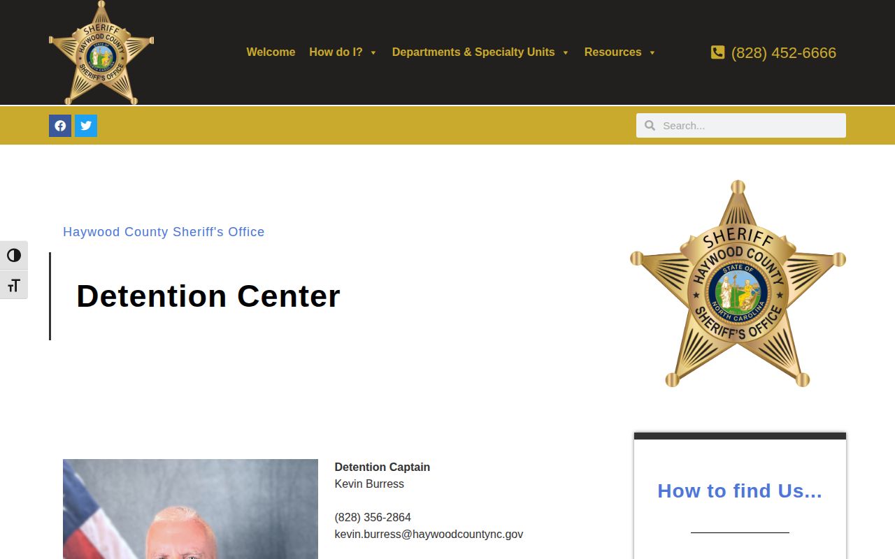 Haywood County arrest roster and detention information